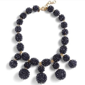 J Crew navy bauble necklace, New with tag